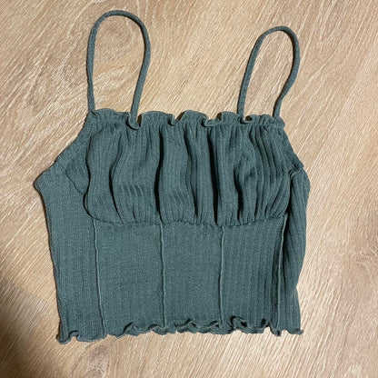 Shein Green Knitted Cami Top