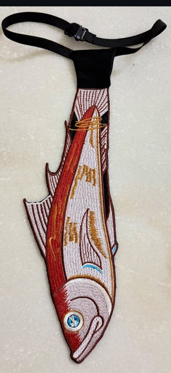Embroidery Fish Tie