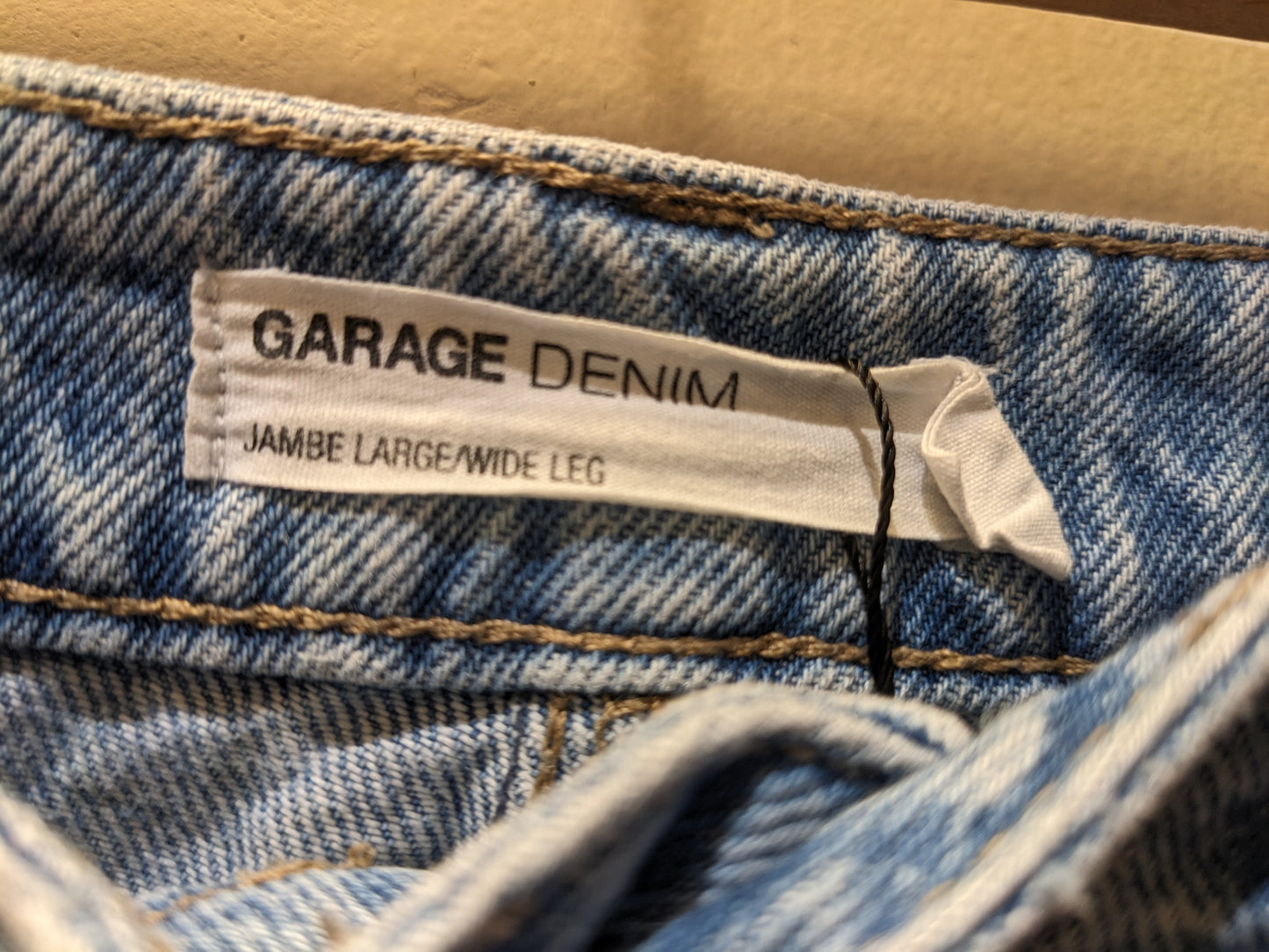 Garage Denim Light Blue Wide Leg Ripped Jeans