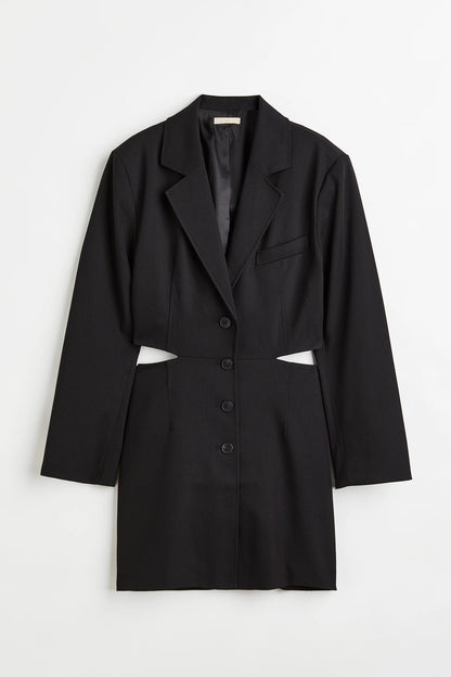 H&M Black Cut Out Blazer Dress