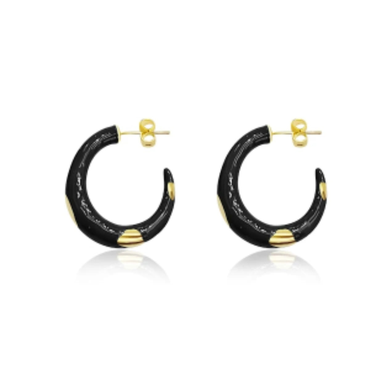 Gold/Black Half Hoop