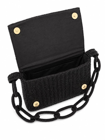 Mirasol Black Beaded Bag