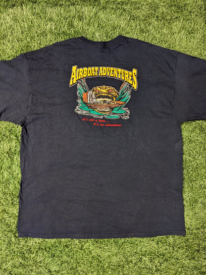 Gildan Airboat Adventures Lafitte, La Vintage Tee