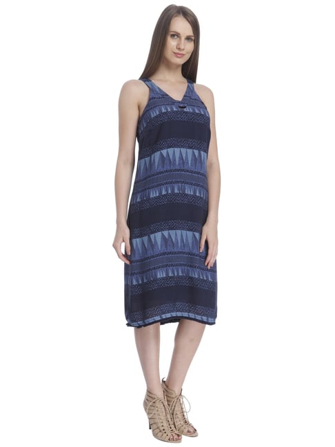 Vero Moda Navy Printed Dress