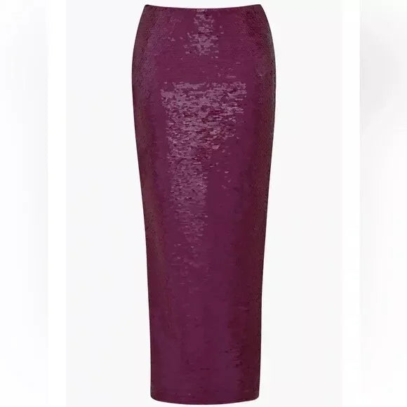 House of CB - Maroon sequin skirt