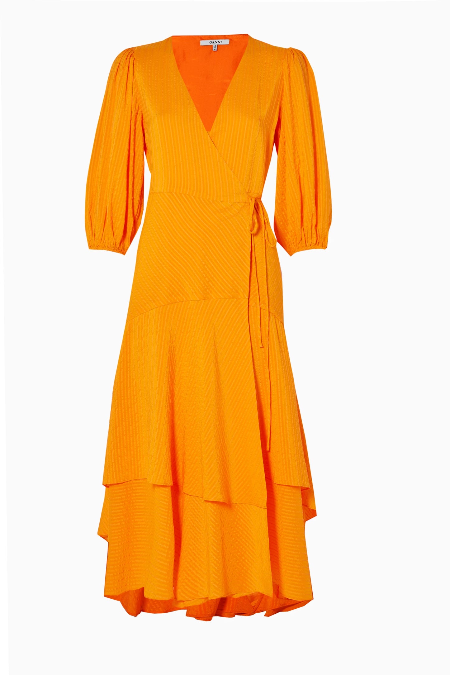 Ganni Tilden Mesh Rollneck Dress