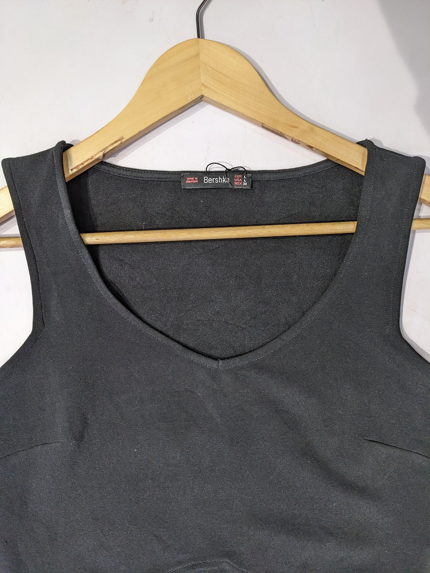 Bershka Black Top With Tie-up Detailing