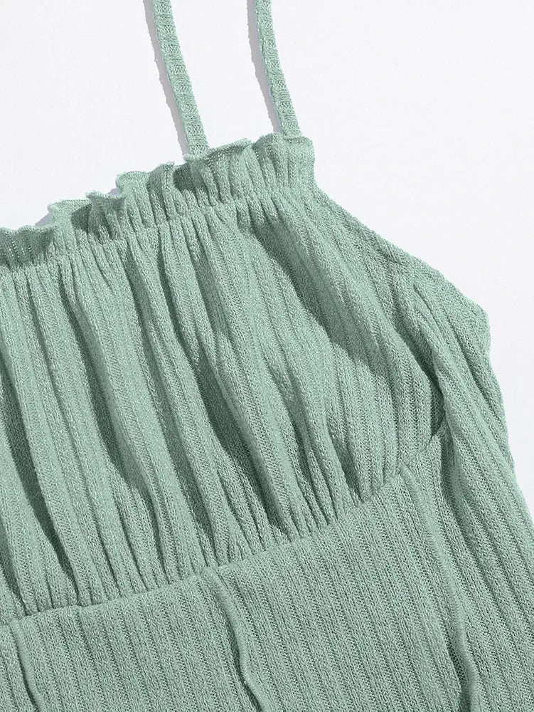 Shein Green Knitted Cami Top