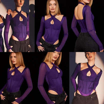 House Of CB Purple Corset