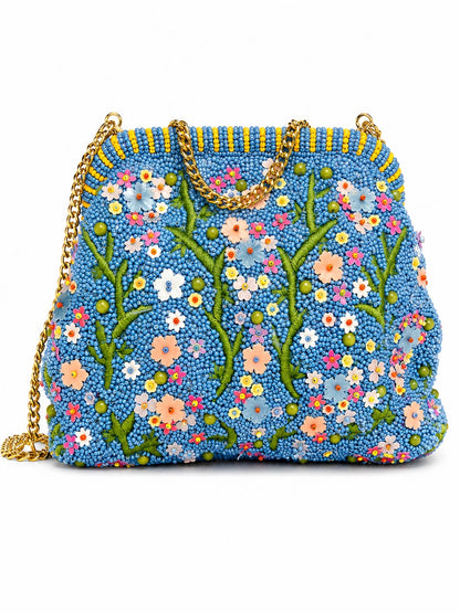 Floral Garden Beaded Bag