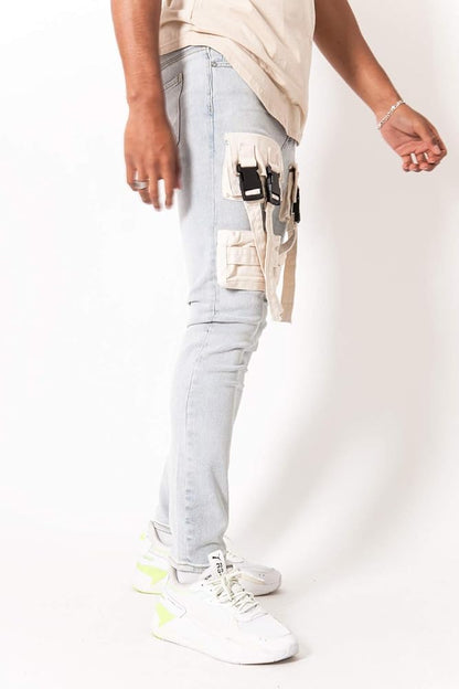 Sixth June Blue Tactical Pocket Jeans