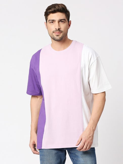 Blamblack Multi Cotton Comfort Fit Colour Block Tee