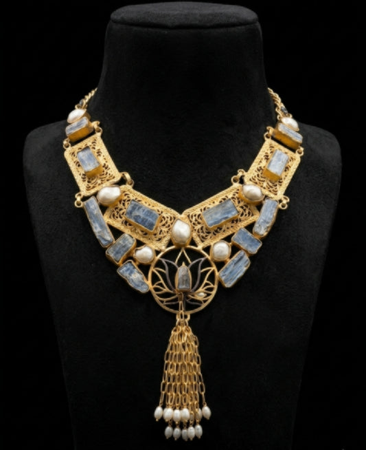 2 tone Broad Necklace