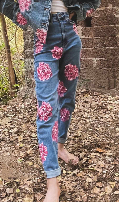 Tiger & Twig Denim Handpainted Vintage Pants