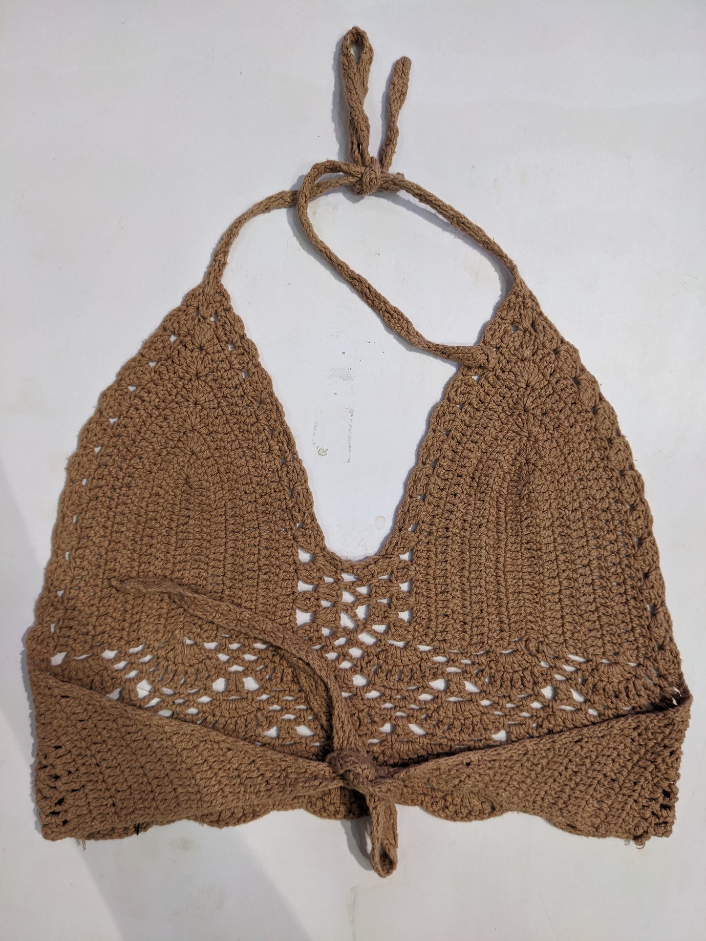 Brown Crochet Top