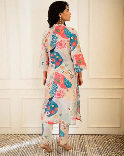 Varun Bahl Multicolour Amoeba Printed Kurta Set