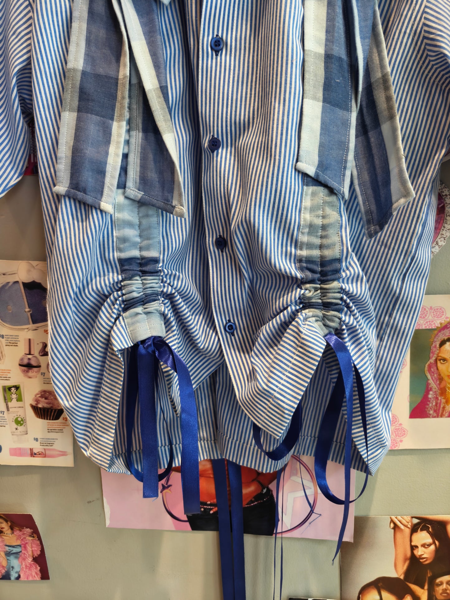 Collab Cotton Blue Shirt