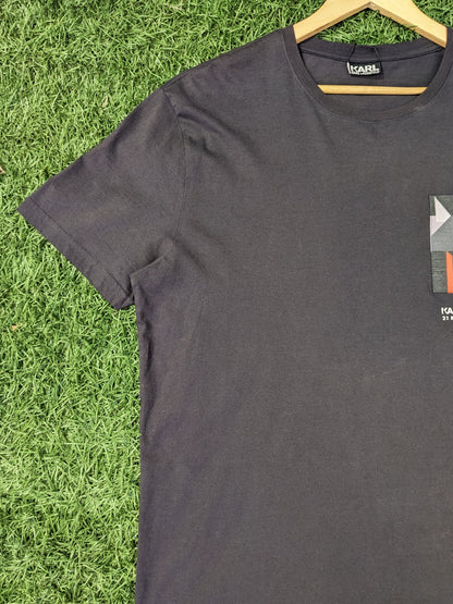 Karl Lagerfeld Grey Tee with Patch Pocket