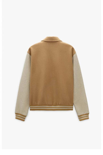 Zara Contrast Varsity Jacket