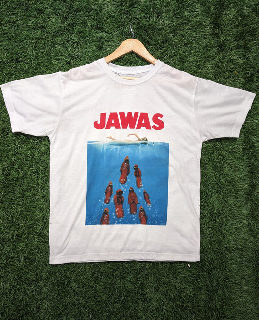 Jawas Starwars Jaws Parody Vintage Tee