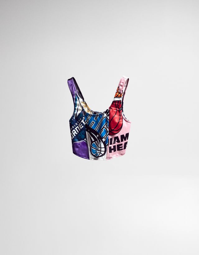 Bershka NBA Printed Corset Top