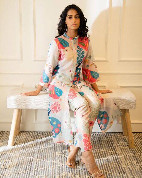 Varun Bahl Multicolour Amoeba Printed Kurta Set