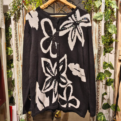 Black Floral Sweater