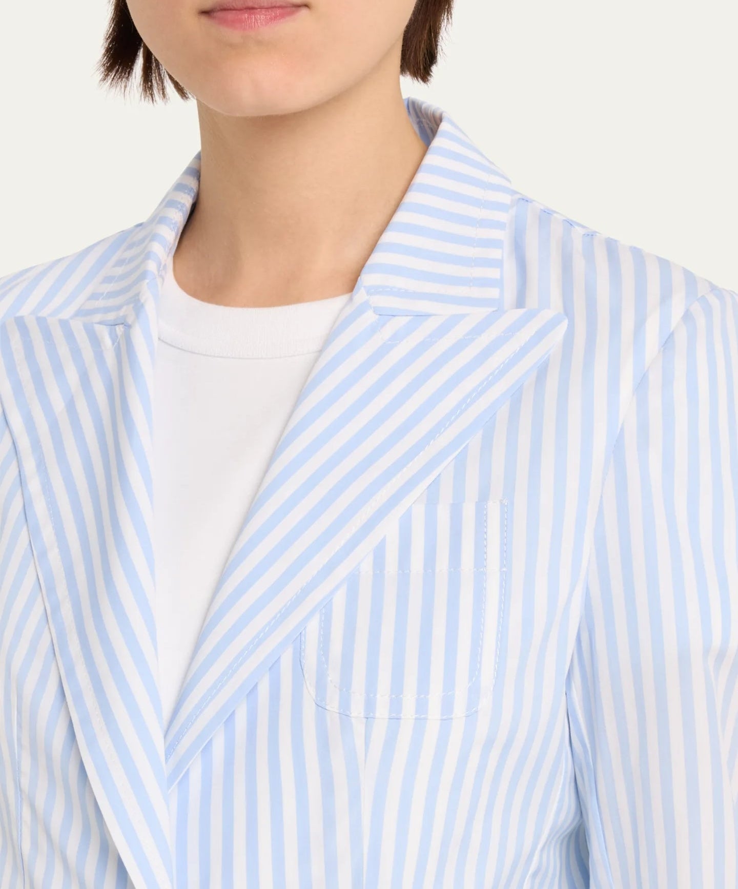 Nackiye Blue&White Lining Dress