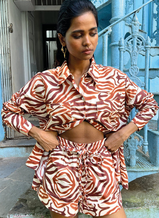 Malie Safari Shirt Shorts Set
