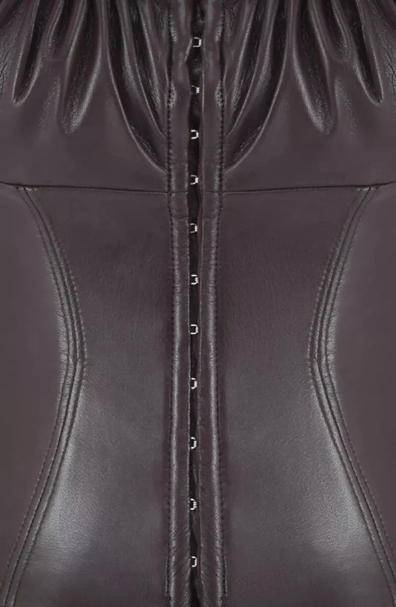 House Of CB Brown Leather Corset