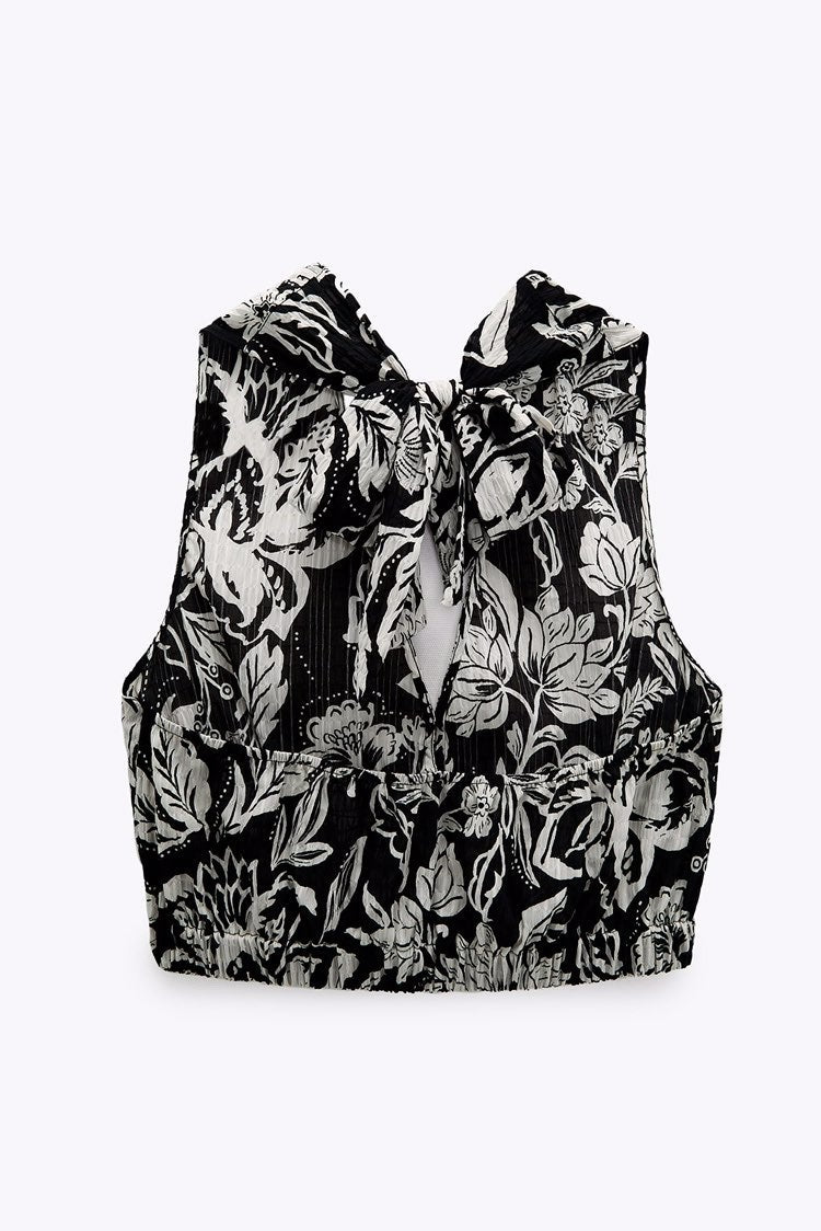 Zara Black & White Floral Set