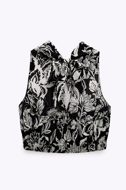 Zara Black & White Floral Set