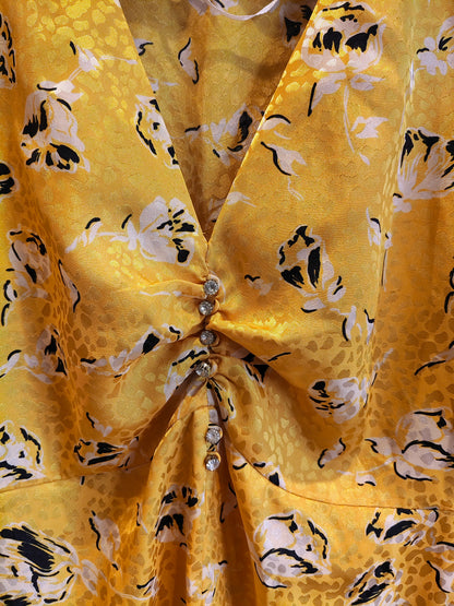 Zara Yellow Printed Dress