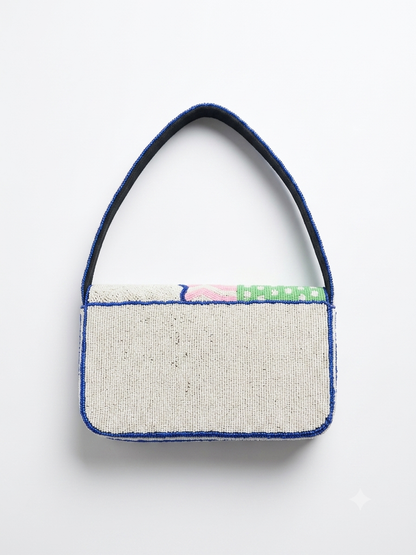 Abstract Motif Beaded Bag