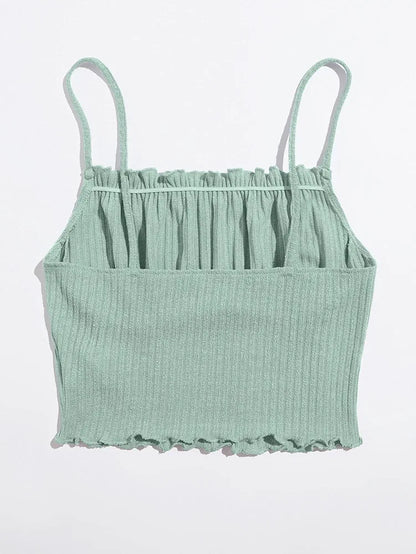 Shein Green Knitted Cami Top