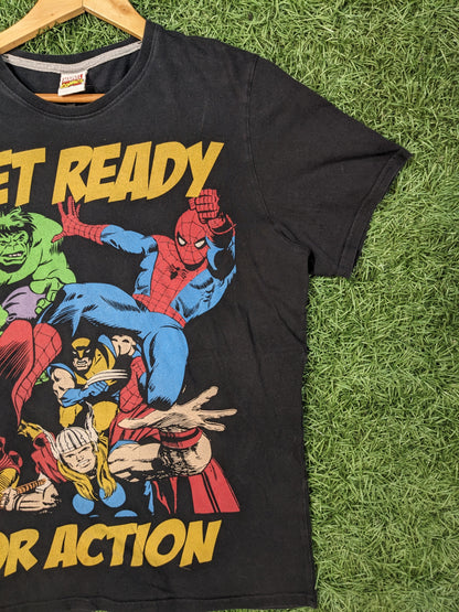 Marvel Comics Get Ready For Action Vintage Tee