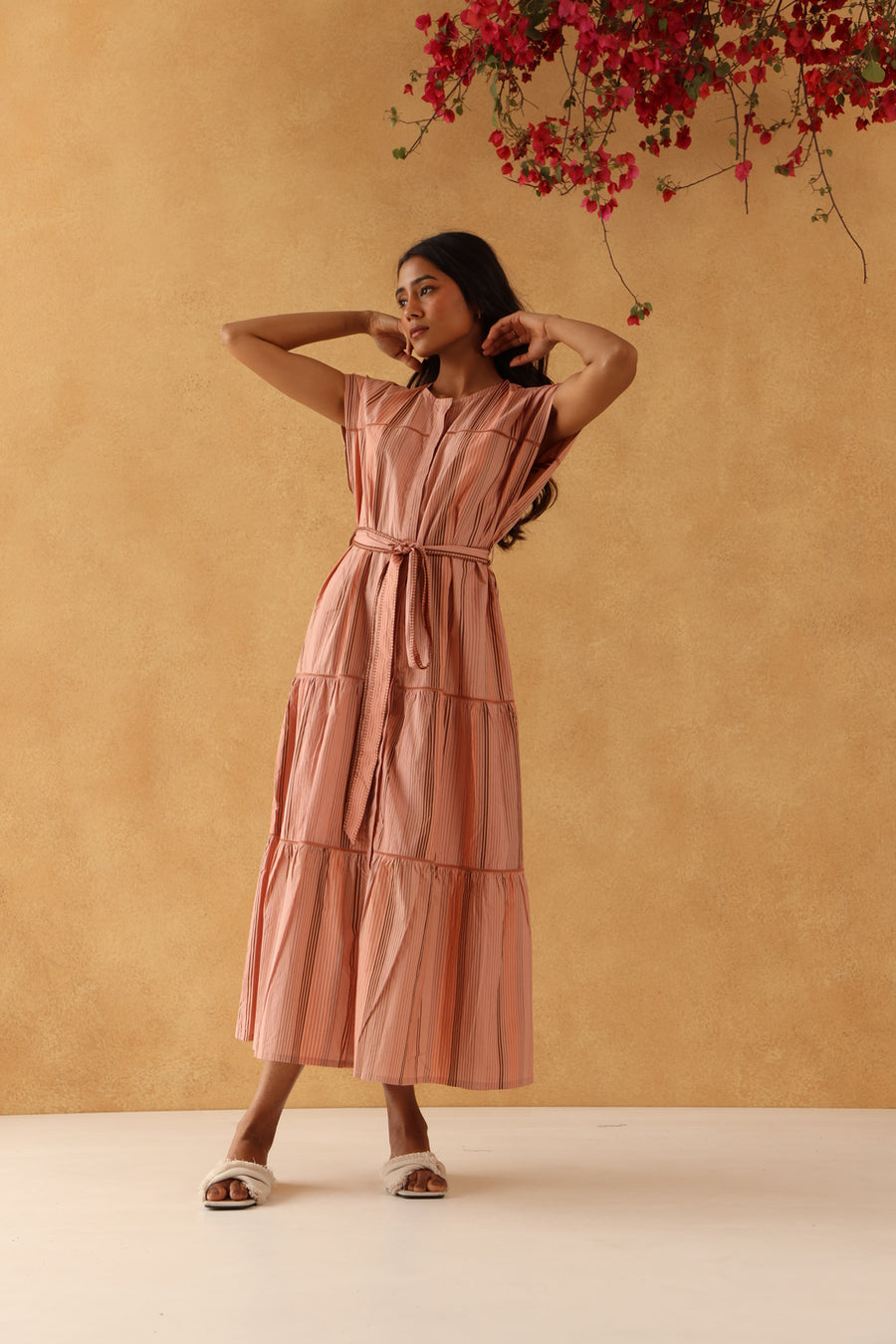 Nauheed Cyrusi’s Closet - Banera Cotton Peach Dress