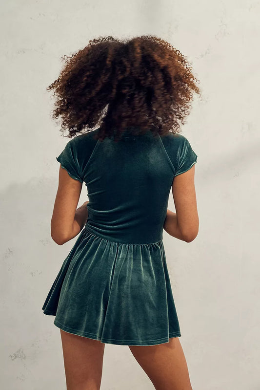 Urban Outfitters Green Velvet Dress