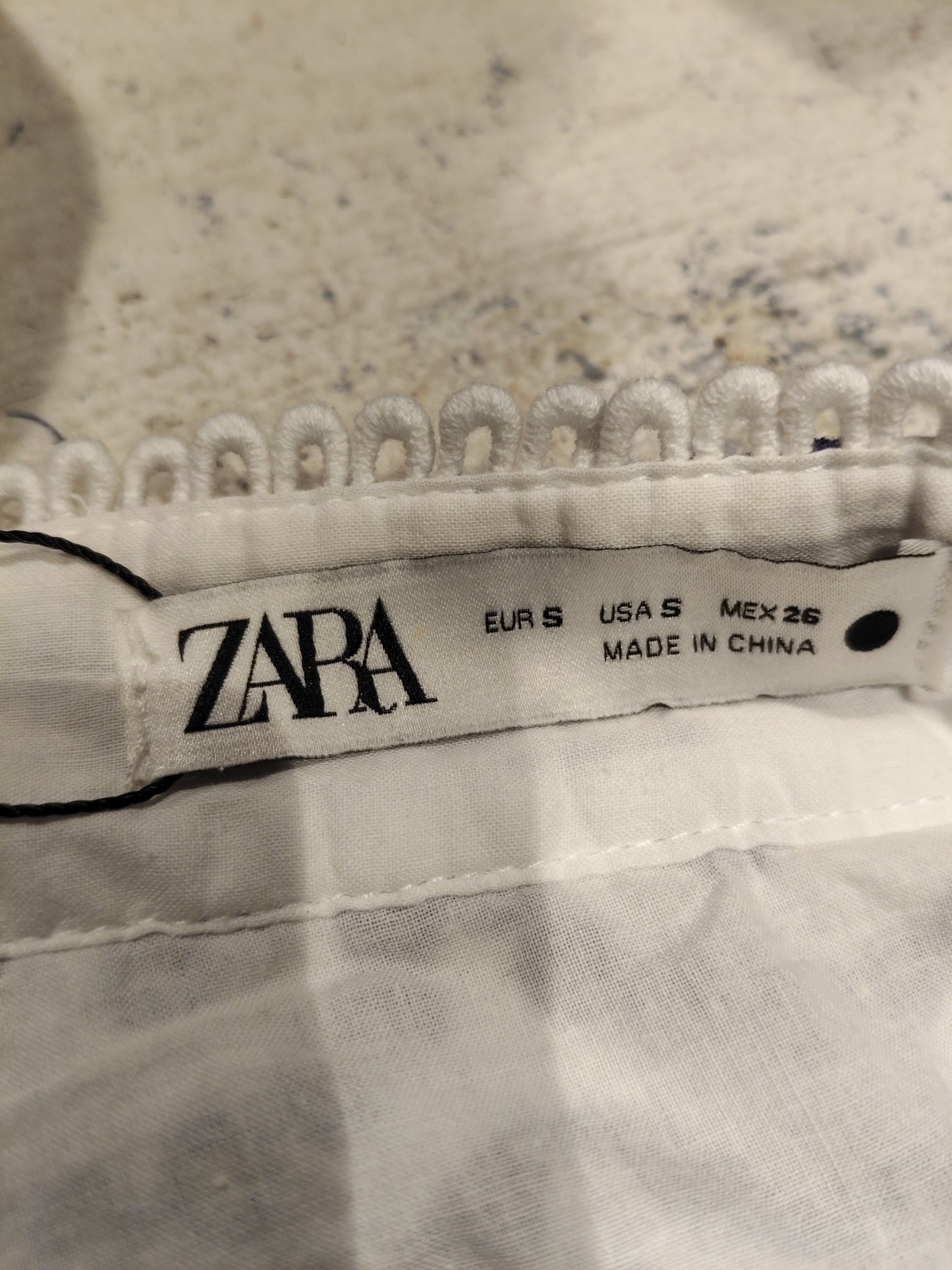 Zara White Indigo Skirt