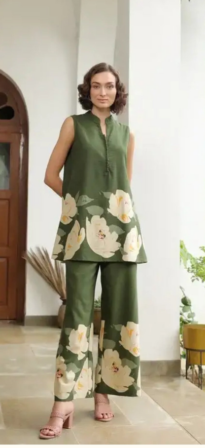 Jisora Poppy Field Cotton Flex Co-ord Set
