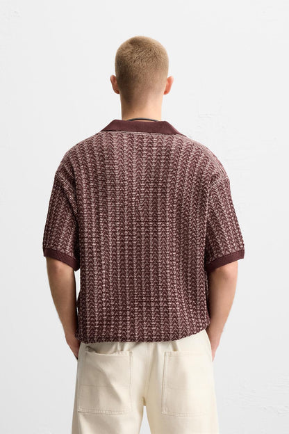 Zara Maroon Polo Tee