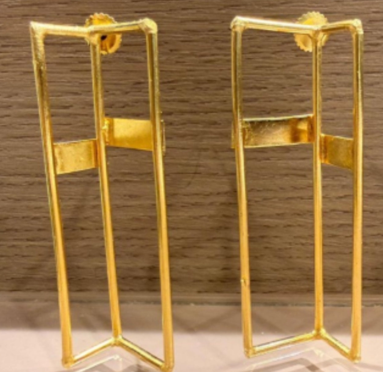Gold Medium Square Earrings