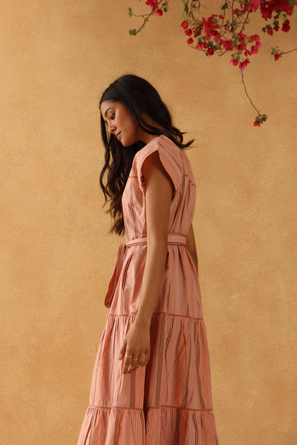 Nauheed Cyrusi’s Closet - Banera Cotton Peach Dress