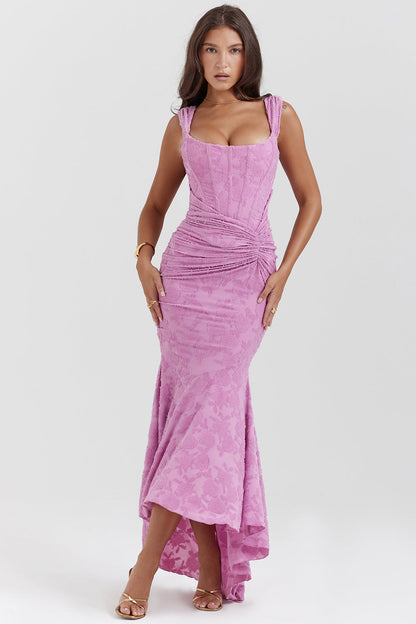 House Of CB Lavender Milkmaid Dress