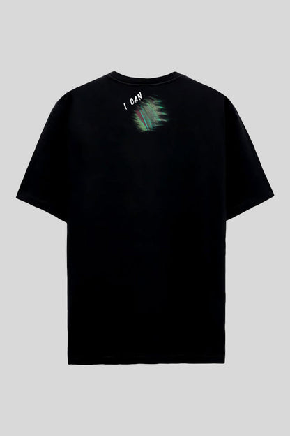 Love A Lot Black Printed Tee