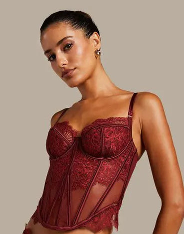 Aaliyah Kashyap’s Closet - Noir Red Lace Corset