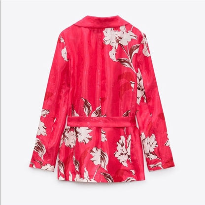 Zara Red Floral Co-ord Set