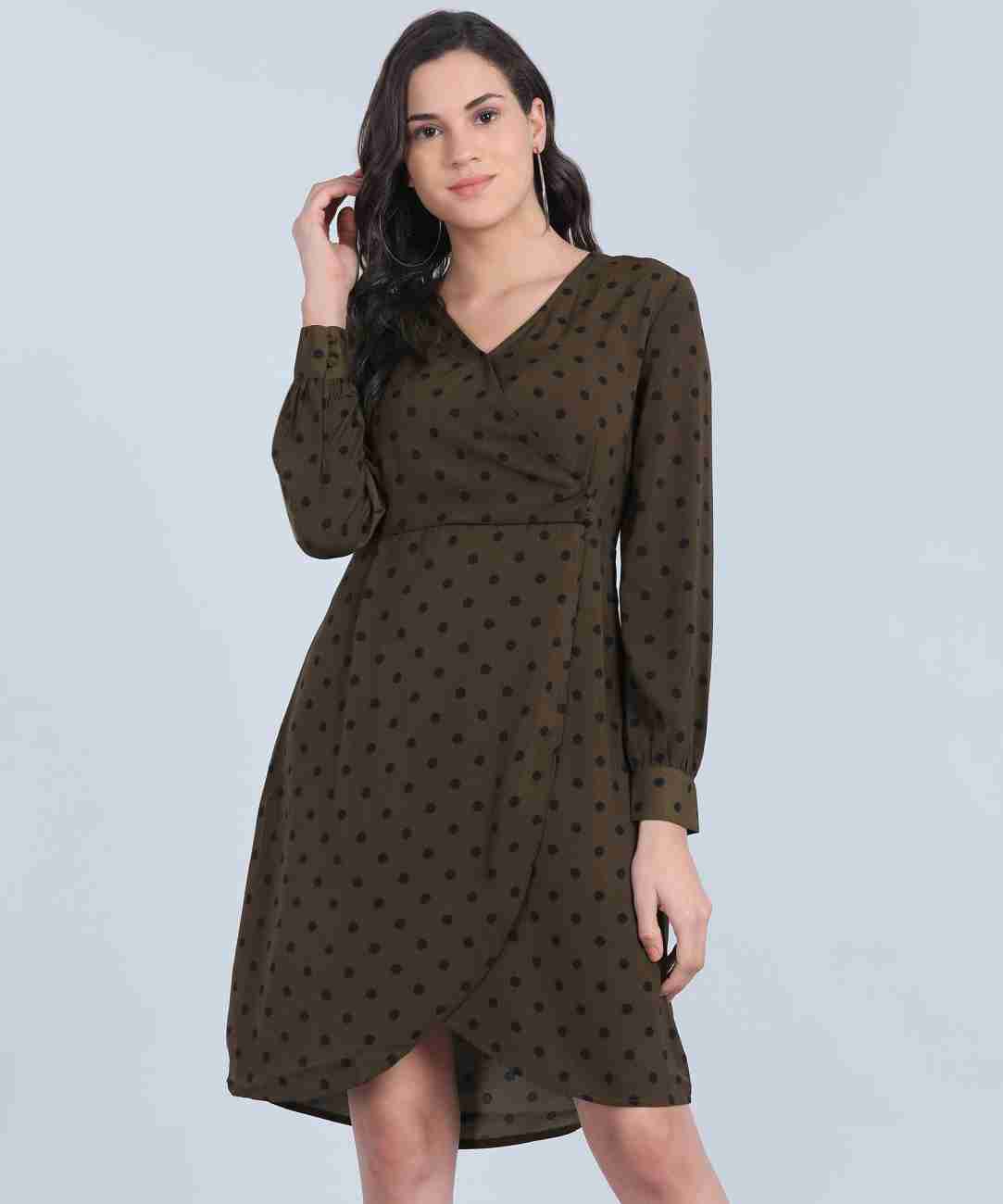 Vero Moda Gathered Brown Dress