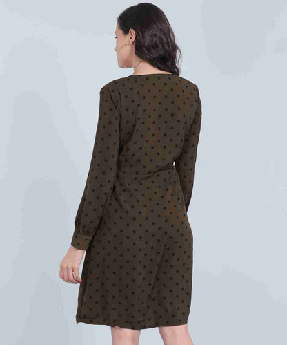 Vero Moda Gathered Brown Dress