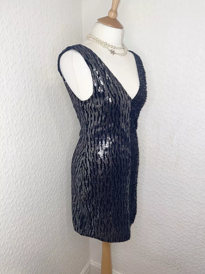 Zara Black Sequin Dress